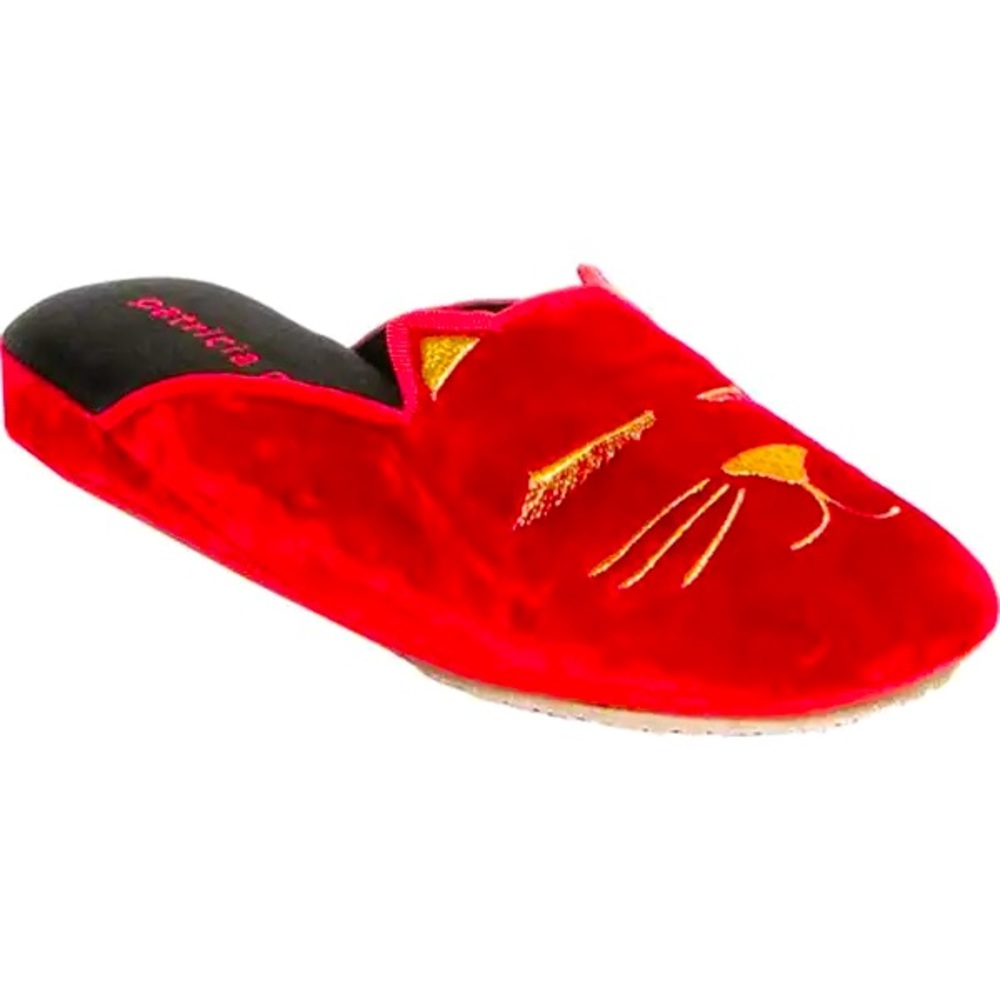 Patricia Green kitty cat velvet slippers